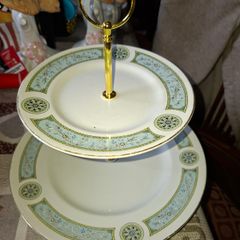 Vintage Two Tier Cake Stand Ridgway Potteries of Staffordshire in the Palazzo Design Postage or Collection., In Beautiful Condition
