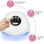 UV Nail Dryer Lamp - Professional Fast Gel Machine Polish Shellac Light Curing Carry Convenient (24 Wattage), White Image 3