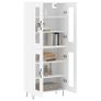 Highboard White 69.5x34x180 cm Image 3