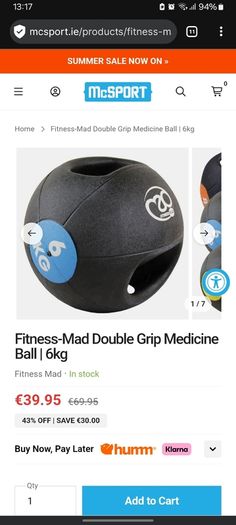 6KG Medicine Ball with Handles