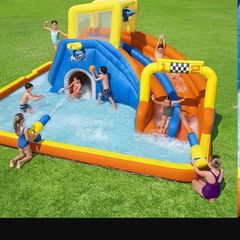 Bestway H2OGO Multicolour Rectangular Large Super speedway PVC Water park