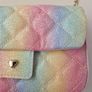 H&M Kids Quilted Rainbow Glitter Shoulder Bag Image 2
