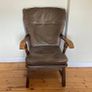 Classic Vintage Upholstered Armchair | Solid Wood Frame Image 2