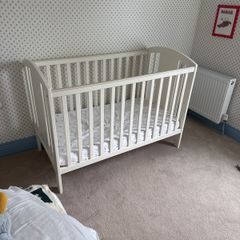Cot, duvet, sheets
