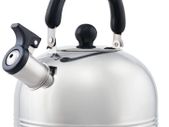 Camping Kettle 2L - Stainless Steel Whistling Kettle - Portable Boiling Pot for Coffee Tea - Camping Kettle for Gas Stove with Folding Spout Cover & Cool-Touch Handle - Camping Accessories