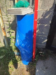 blue perforated garden protection film
