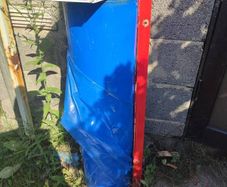 blue perforated garden protection film
