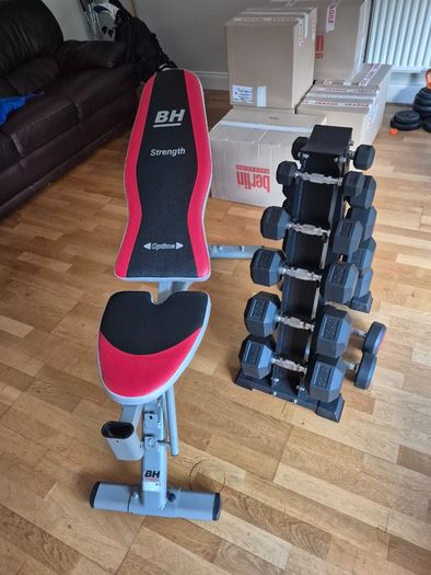 Dumbell Rack and Bench