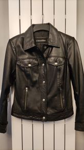Black genuine leather jacket