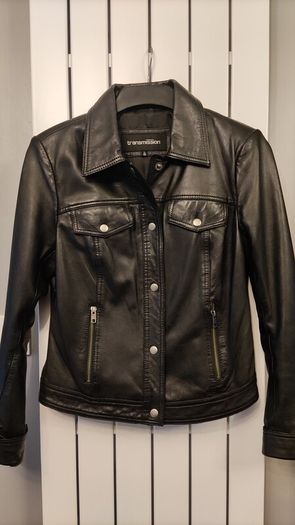 Black genuine leather jacket