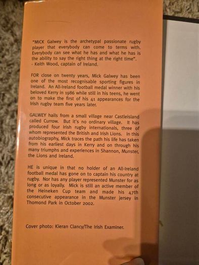 Mick Galwey Autobiography