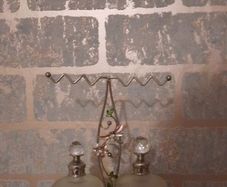 pretty tray and 2 perfume decanters
