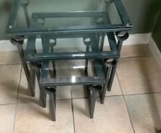 Wrought iron nest of tables