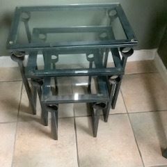 Wrought iron nest of tables