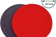 GLASS POLISH 13404 GP-PRO150 Silicon Carbide Sanding Disc with Hook and Loop | P220 Abrasive Disc | 115 mm | Pack of 50)