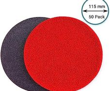 GLASS POLISH 13404 GP-PRO150 Silicon Carbide Sanding Disc with Hook and Loop | P220 Abrasive Disc | 115 mm | Pack of 50)