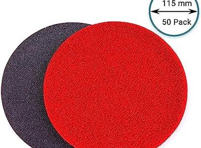 GLASS POLISH 13404 GP-PRO150 Silicon Carbide Sanding Disc with Hook and Loop | P220 Abrasive Disc | 115 mm | Pack of 50)