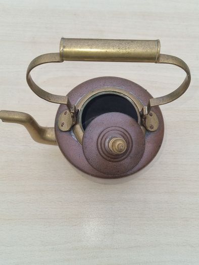 Antique copper and brass kettle