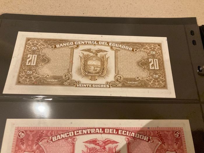 Ecuador Uncirculated Banknotes Lot