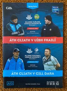 2018 Dublin v Offaly Hurling & Dublin v Kildare Football GAA Programme