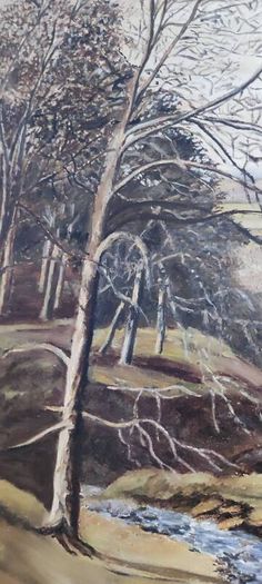 A very old hand-painted painting on canvas