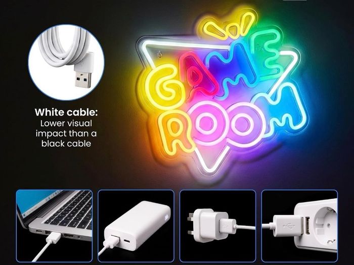 Neon Light Sign LED Gaming Room Decor, Gaming Accessories, Gamer Gift LED Gaming Lights for Desk, Gaming Stuff for Boys Room Setup, Gamer Boys Bedroom Wall Decor, Neon Sign for Wall, Lamp Gifts
