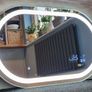 LED Bathroom Mirror 100x60cm Wi Fi Weather Station Clock Temperature Bright Light Makeup Cosmetic Vanity Dual LED Image 2