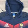 Adidas France Rugby Hoodie Jacket Mens Large Image 3
