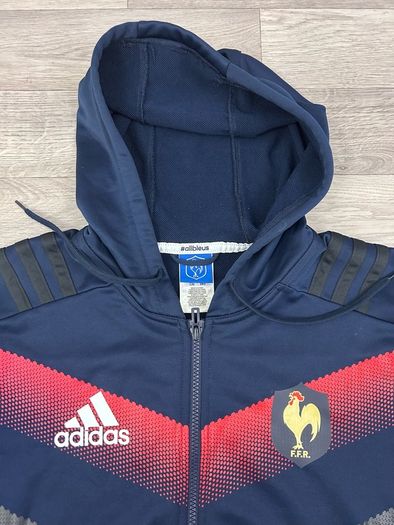 Adidas France Rugby Hoodie Jacket Mens Large