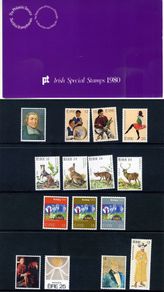 1980 Ireland Stamp Year Pack MNH. See scan for stamps included. All stamps Mint Never Hinged.