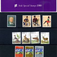 1980 Ireland Stamp Year Pack MNH. See scan for stamps included. All stamps Mint Never Hinged.