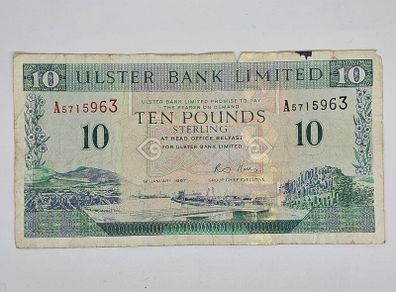 Ulster Bank Limited 10 Pounds Sterling Banknote