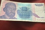 Very Rare Yugoslavia Banknote- 50000 Dinara
