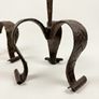 Rare Antique Brutalist Gothic Wrought Iron Candlesticks Image 2