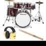Millenium Focus Junior Drum Set Red Image 3