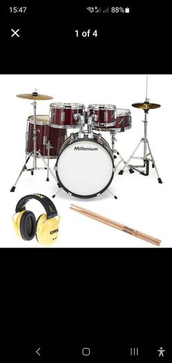 Millenium Focus Junior Drum Set Red