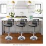 Black/Armrest 2 x Bar Stools with Backrest Height Adjustment, 360 Degree Rotation Image 6