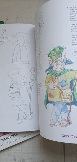 Drawing Books - Birds and Fantasy Figures  with 2 design source books  Decorative Initials & Flowers