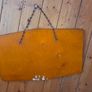 Art Deco Wall Mirror Frameless Bevelled with Chain Image 2