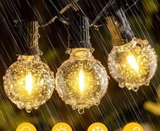 Outdoor Garden String Lights LED 150Ft G40 45M Mains Powered with Remote Control Dimmable Timer Outside Lighting Waterproof Shatterproof Bulb Hanging Fence for Gazebo Patio Pergola