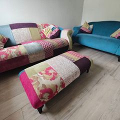 3 + 2 Seater Sofa with Matching Pouffe
