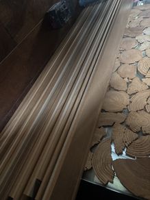 5" oak wrapped mdf skirting