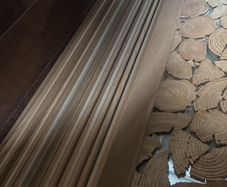 5" oak wrapped mdf skirting