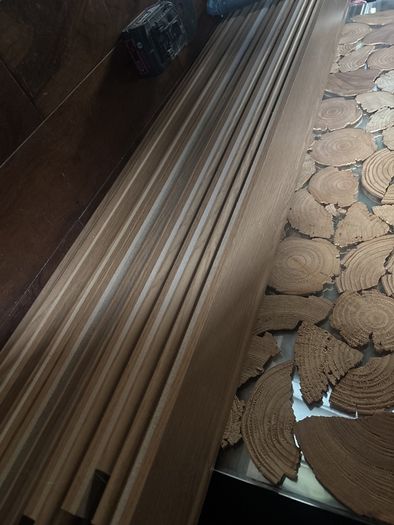 5" oak wrapped mdf skirting