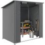 Garage Tent 190x120 cm Waterproof Storage Tent with Roll-up Zipper Door, Vent Window Dark Gray Image 2
