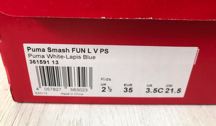 Puma Smash Fun Kids Uk 2.5 Brand New And Unworn