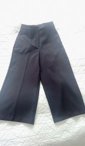 Zara wide cropped trousers culottes size S black
