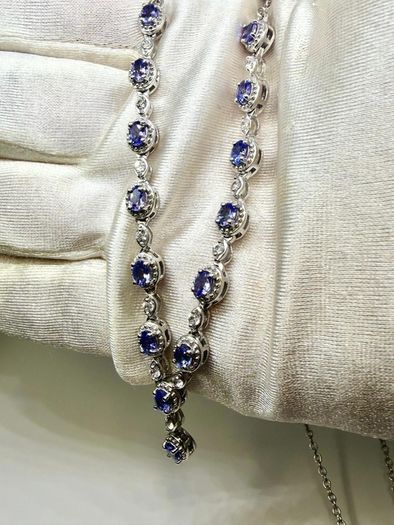 Tanzanite and Natural Zircon Necklace