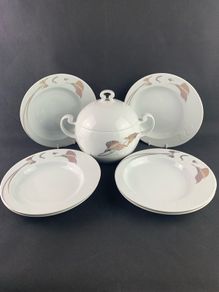 Rare Rosenthal Bjorn Wiinblad Asimmetria soup serving set