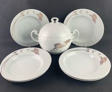 Rare Rosenthal Bjorn Wiinblad Asimmetria soup serving set